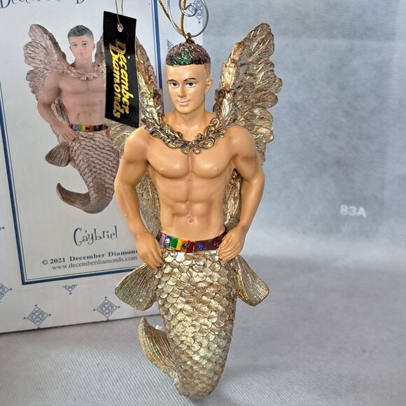 December Diamonds 55-55157 Merman Ornament Big Gaybriel - Picture 1 of 11